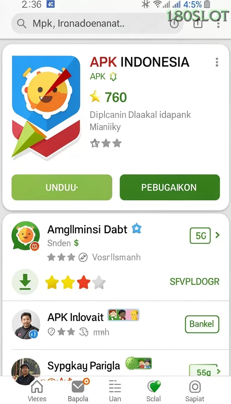 Cuplikan layar WAJAN4D — menu navigasi